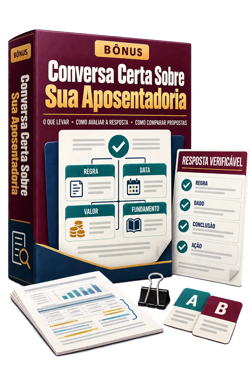 Capa do bônus Conversa Certa Sobre Sua Aposentadoria